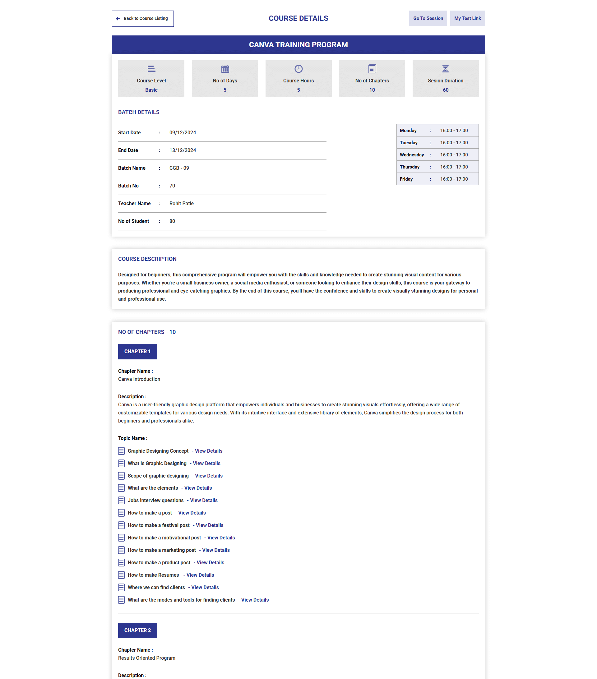 Online Education Portal